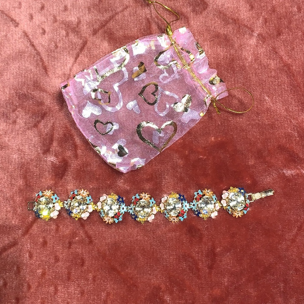 Multi-Colored Floral Bracelet
